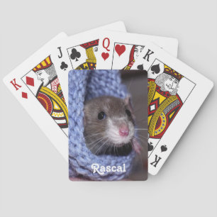 Personlig söt baby husdjur råtta casinokort