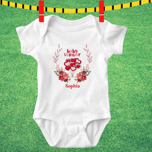 Personlig Söt Baby Shower Blommig Mönster T Shirt