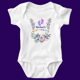 Personlig söt baby shower blommig mönster t shirt