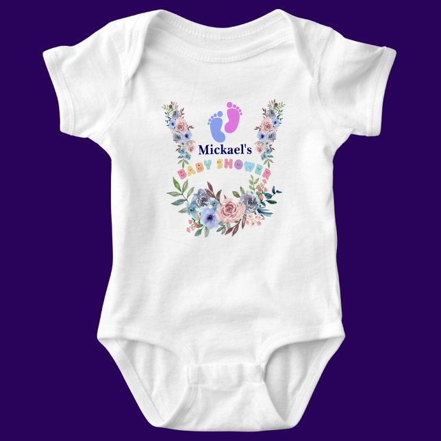 Personlig söt baby shower blommig mönster t shirt (Skapare uppladdad)