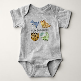 Personlig Söt Babysaurus vild Jurassic T Shirt