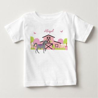 Personlig Söt Barn & Garden Horse T-Shirt