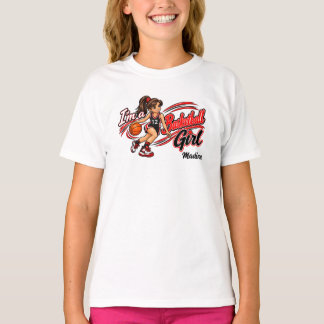 Personlig söt basketbollsflicka  t shirt