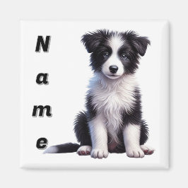 Personlig söt Border Collie-valp Magnet