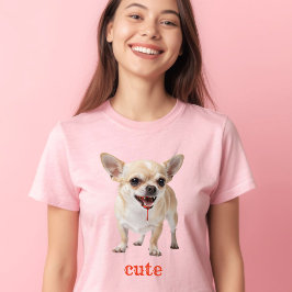 Personlig söt chihuahua arg elak elakartad t shirt