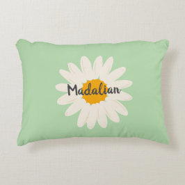 Personlig Söt daghem grönt för giftig solros Prydnadskudde