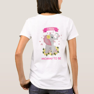 Personlig söt elefant Mamma att bli babydusch T Shirt
