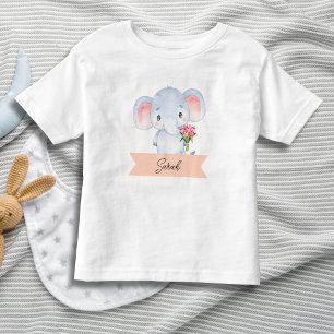 Personlig söt elefant  t shirt