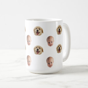 Personlig söt familjesikt 2 fotomugg kaffemugg