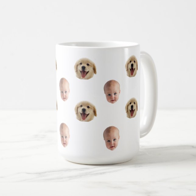 Personlig söt familjesikt 2 fotomugg kaffemugg (Framsida höger)
