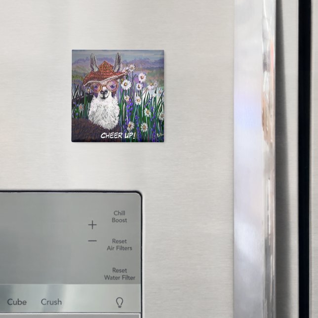 Personlig Söt, Fin och Rolig Mama Llama Affisch Magnet (In Situ (Fridge))