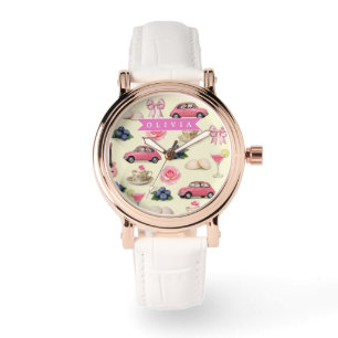 Personlig Söt Flirt Rosa Cocktailband Armbandsur
