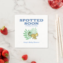 Personlig söt gepard Wild One Baby Shower