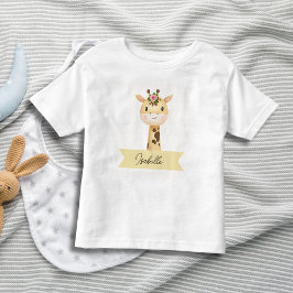 Personlig söt giraff  t shirt