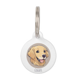 Personlig söt Golden Retriever Djurbricka