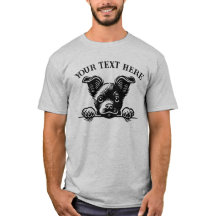 Personlig söt hund T-shirt – Anpassad text Husdjur