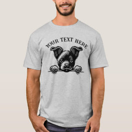 Personlig söt hund T-shirt – Anpassad text Husdjur