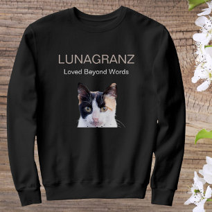 Personlig Söt Husdjursnamn Katt Foto Djurälskare T Shirt