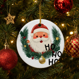Personlig söt jultomte julgransprydnad keramik