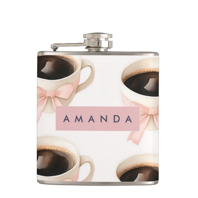 Personlig Söt Kaffe Kopp Coquette Mönster Fickplunta (Framsidan)