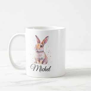 Personlig söt kanin kaffemugg