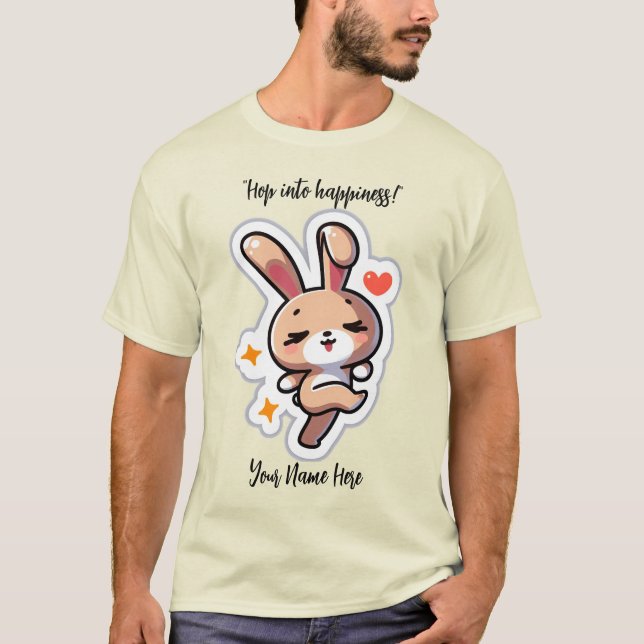 Personlig söt kanin t shirt (Framsida)