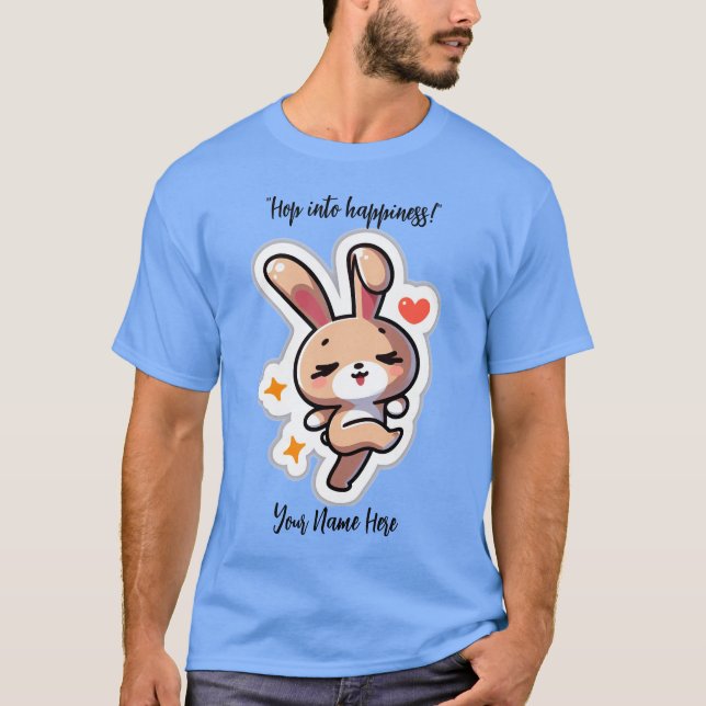 Personlig söt kanin t shirt (Framsida)