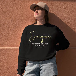 Personlig söt kattälskare kattmamma årsdag t shirt