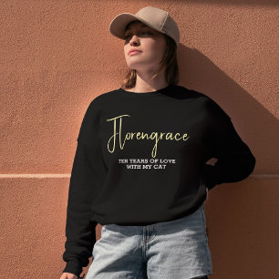 Personlig söt kattälskare kattmamma årsdag t shirt