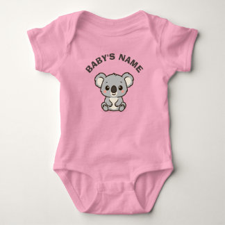 Personlig söt koalabarn-bodysuit t shirt