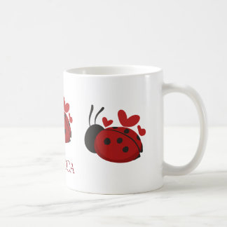 personlig söt ladybug kaffemugg