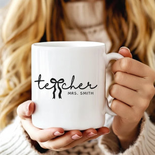 personlig söt lärare-mugg present till lärare kaffemugg