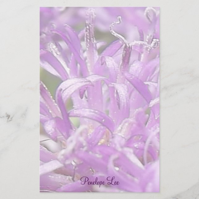 Personlig Söt Lavender Vild Flowers Brevpapper (Framsida)