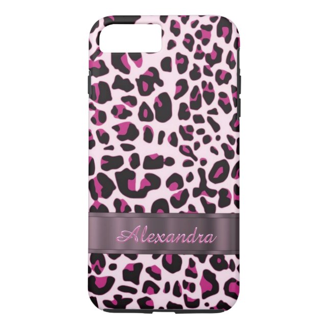 Personlig söt leopard djuravtryck Case-Mate iPhone skal (Baksida)