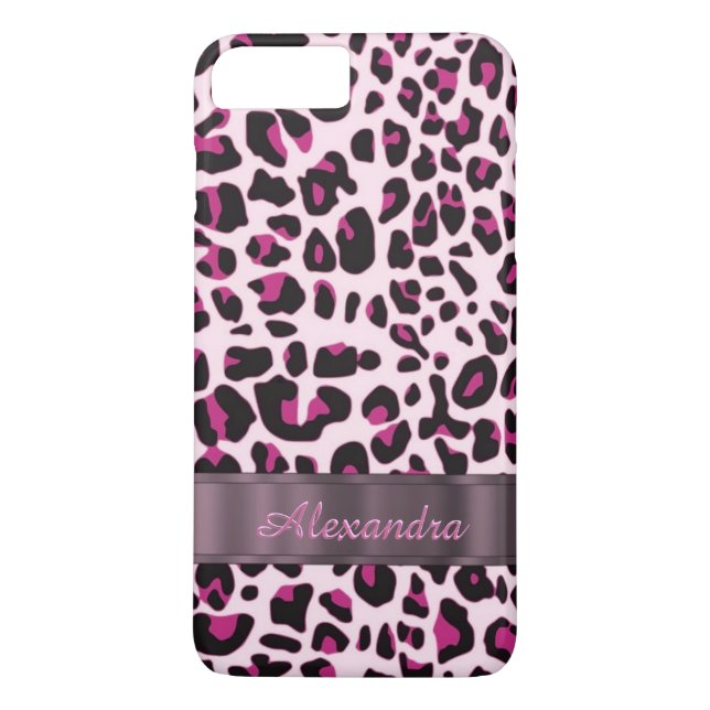 Personlig söt leopard djuravtryck Case-Mate iPhone skal (Baksida)