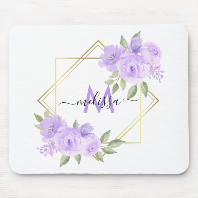 Personlig Söt Lilac Blommigt Mouse Pad Musmatta (Framsidan)