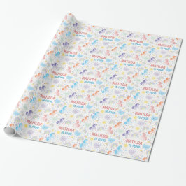 Personlig Söt Little Unicorns Wrapping Papper Presentpapper