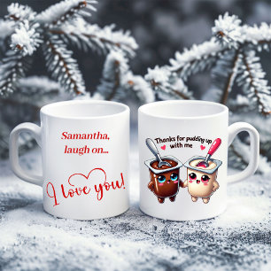 Personlig söt matmugg present till pojkvän kaffemugg