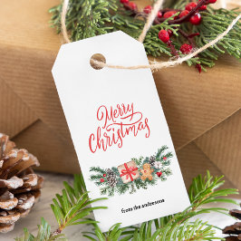 Personlig söt merrry christmas presentetikett