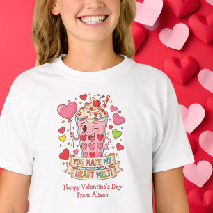 Personlig söt milkshake Alla hjärtans dag T Shirt