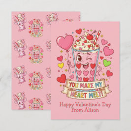 Personlig söt milkshake klassrumsvalentin