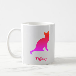 Personlig, söt ombre-katt kaffemugg
