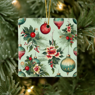 Personlig Söt Ornament Blommigt jul