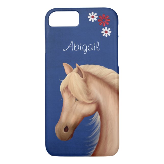 Personlig Söt Palomino Horse iPhone 7 Fodral Case-Mate iPhone Skal (Baksida)
