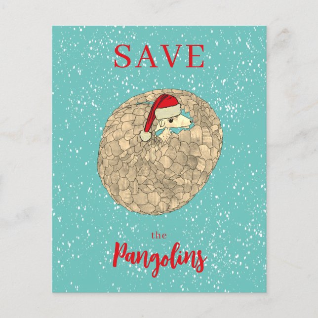 Personlig Söt Pangolin Jul Budget (Framsida)