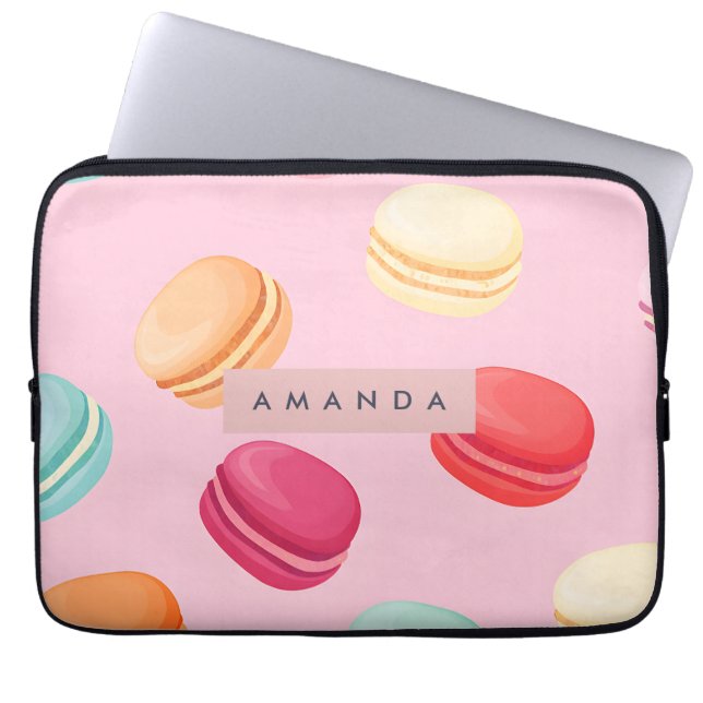 Personlig söt Pastell-Macaronsnöjdhet Laptop Fodral (Framsidan)