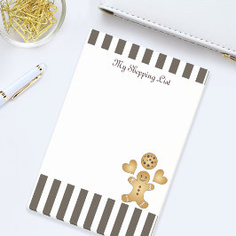 Personlig söt pepparkaksgubbe kaka post-it block