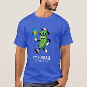 Personlig söt pickle som spelar Pickleball Rolig T Shirt