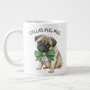 Personlig söt Pug Jumbo Mugg