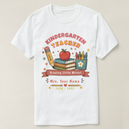 Personlig Söt Retro Lärarpresent T-Shirt